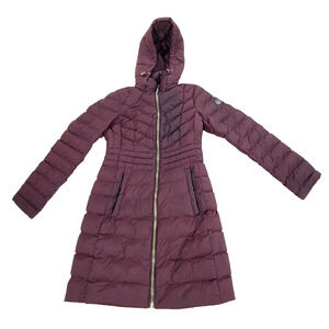 Michael Kors Coat Womens Size XS Red Puffer Down Feathers Winter Snow Ski Parka